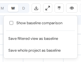 Baseline save controls.